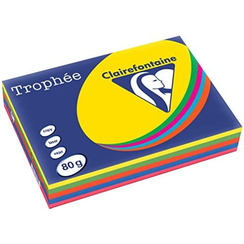 Clairefontaine papir Trophee intenziv mix (5 boja) A4/80gr 1/500