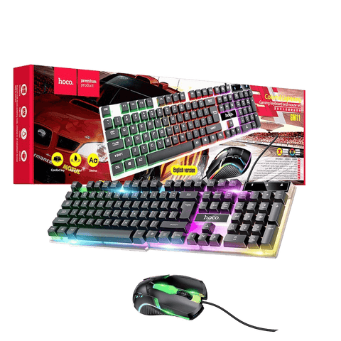 hoco. tipkovnica+miš, gaming set, RGB osvjetljenje, USB - GM11