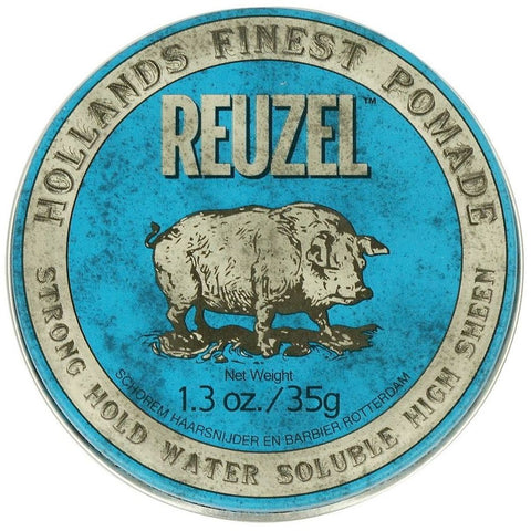 REUZEL Styling Blue Pomade - Snažna Pomada za Kosu s Visokim Sjajem za Muškarce 35g