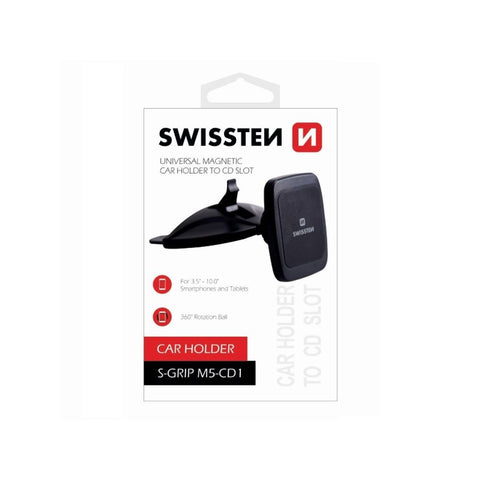 SWISSTEN držač za mobitel i tablet, magnetski, za CD utor S-GRIP M5-CD1