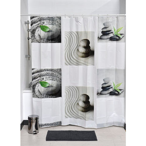 TENDANCE ZAVJESA ZA KADU 180X180CM + 12 BIJELIH KUKICA PEVA, DUNE