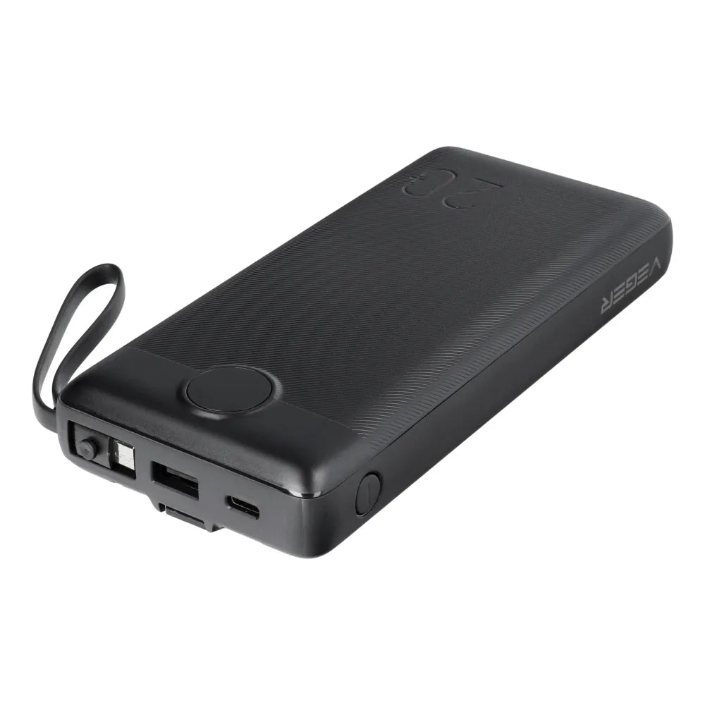 VEGER C20 Powerbank - 20.000mAh (Micro + Type C + Lightning 8-pin) crna (W2047)