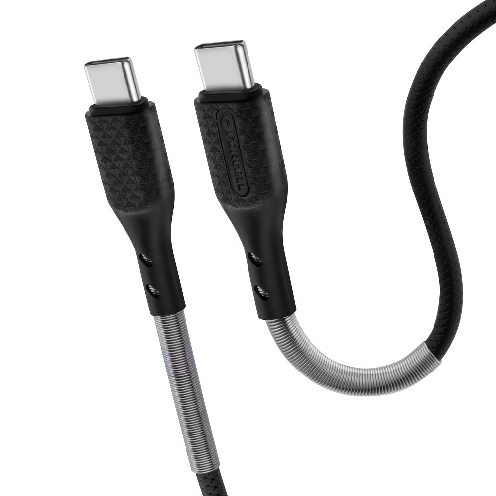 FORCELL Karbonski kabel Type C do Type C 3.0 QC Power Delivery PD60W CB-02C crni 1 metar