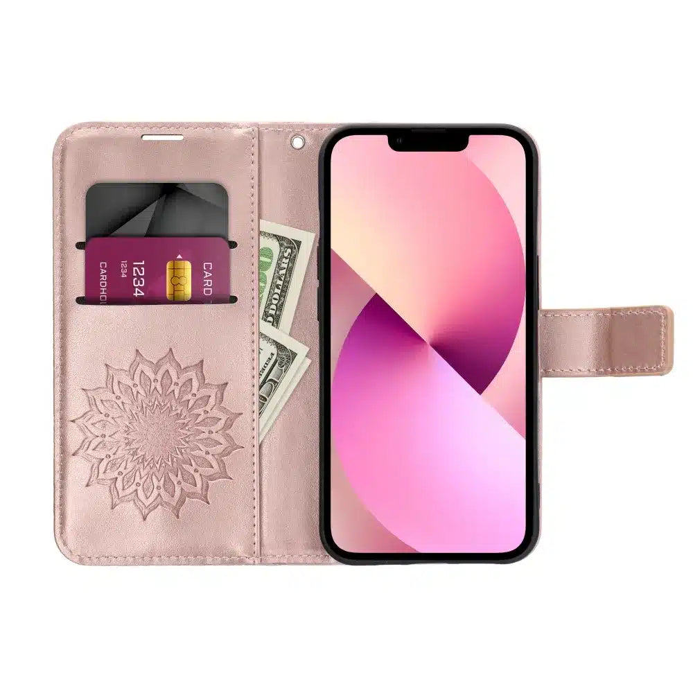 MEZZO Book case preklopna torbica za XIAOMI Redmi NOTE 12 PRO Plus 5G mandala gold pink