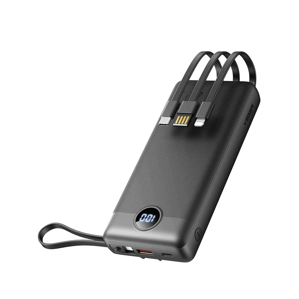 VEGER C20 Powerbank - 20.000mAh (Micro + Type C + Lightning 8-pin) crna (W2047)