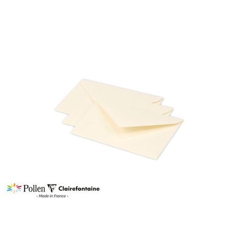 Clairefontaine kuverte Pollen 75x100mm 120gr perlasto cream 1/20