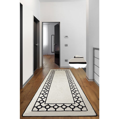 Conceptum Hypnose Tepih FRAME, dimenzije: 80*300 cm, Bague Ecru 80X300