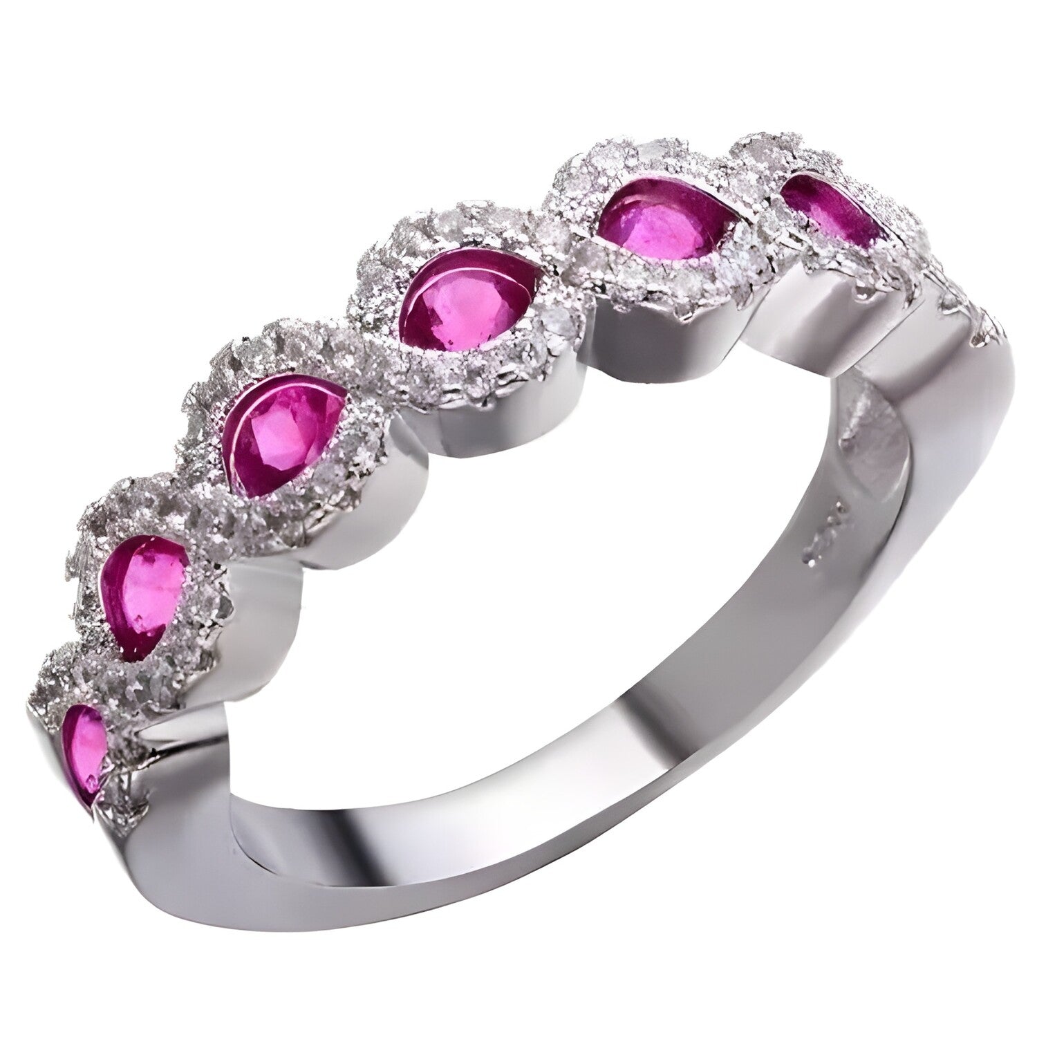 Prsten EL-29933 - Srebrna / Ružičasta / 62mm KP29933