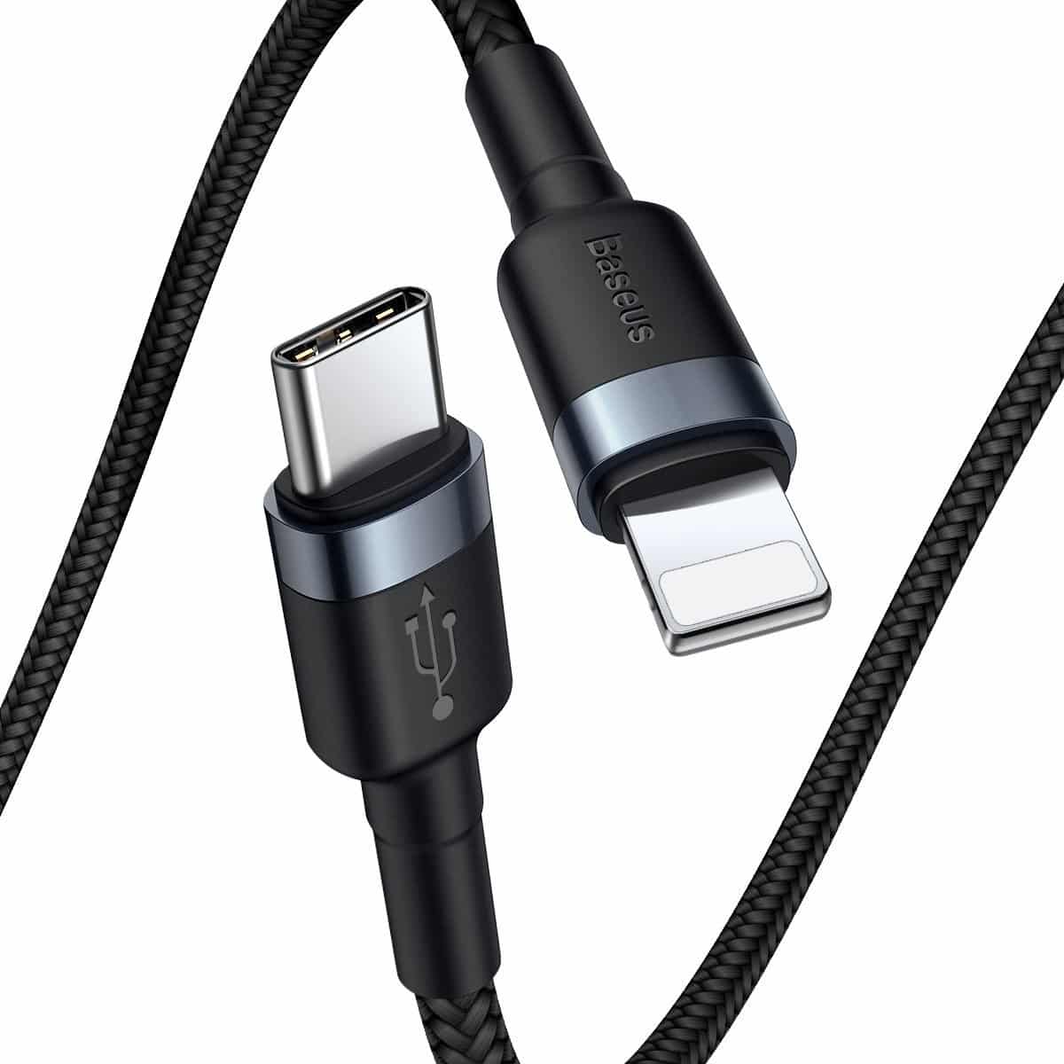 Baseus Cafule kabel Type-C na iPhone PD 18W 1m siva+crna