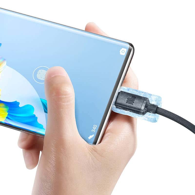 Baseus Crystal Shine kabel USB na USB-C 100W 2m (crni)