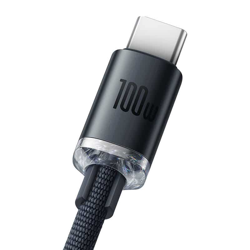 Baseus Crystal Shine kabel USB na USB-C 100W 2m (crni)
