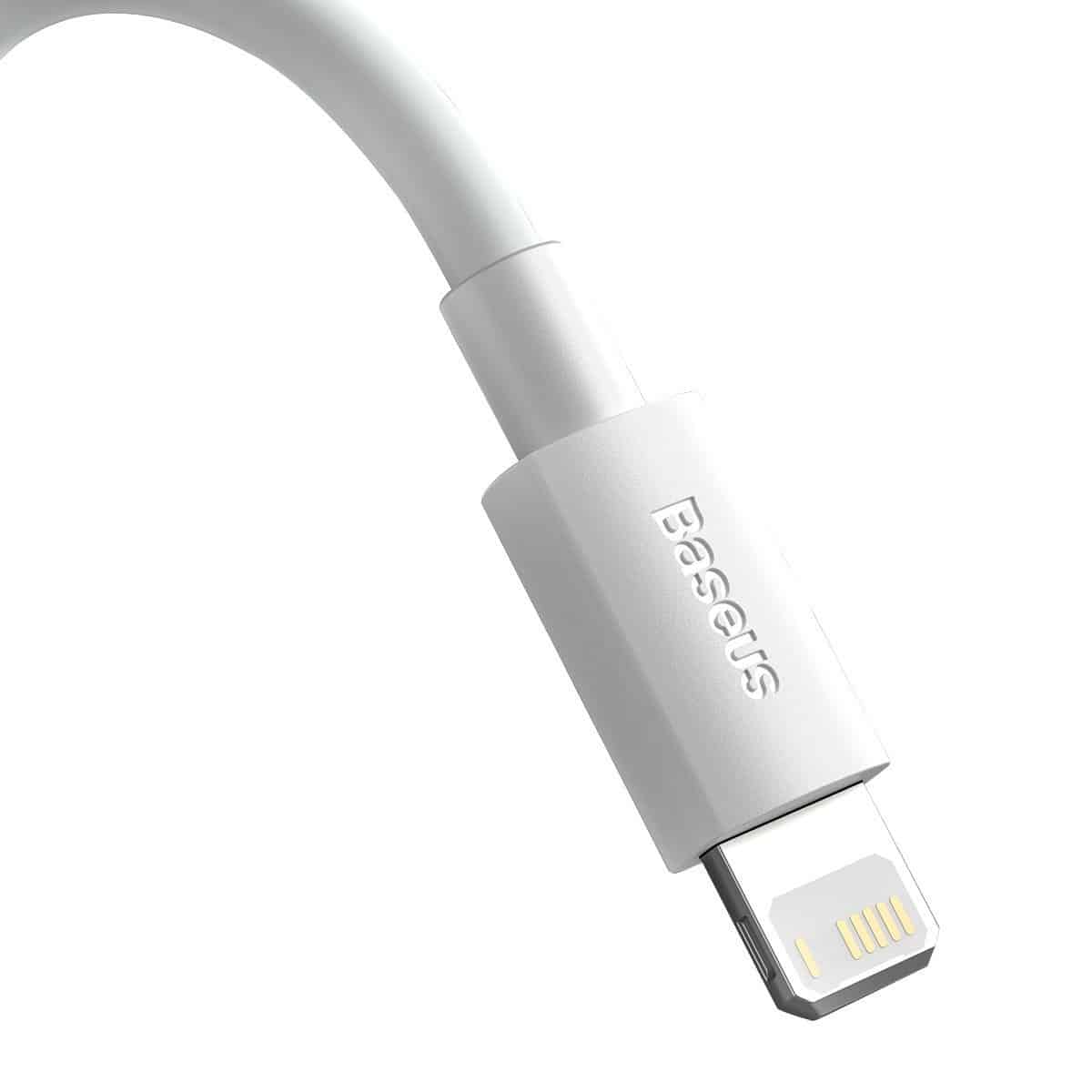 Baseus Simple Wisdom Data Cable Kit USB to Lightning 2.4A (2kom/Set）1.5m bijeli