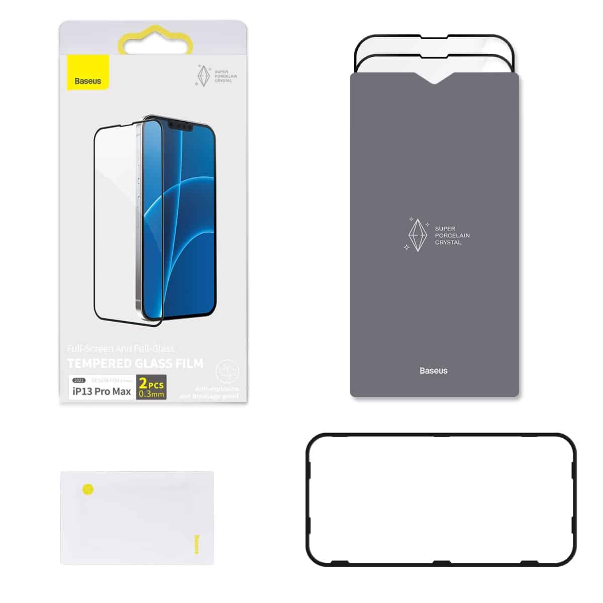 Baseus kaljeno staklo 0,3 mm za iPhone 13 Pro Max (2kom)