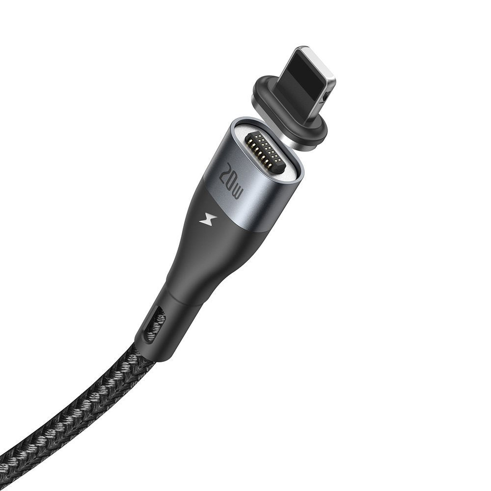Baseus Zinc USB Type C - Lightning magnetski kabel Power Delivery 20 W 2 m crna