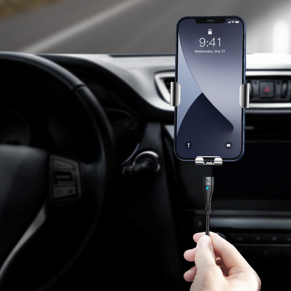 Baseus Zinc USB Type C - Lightning magnetski kabel Power Delivery 20 W 2 m crna
