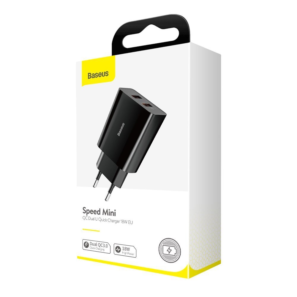 Baseus zidni USB punjač 2 x USB 18 W 3 A Quick Charge 3.0