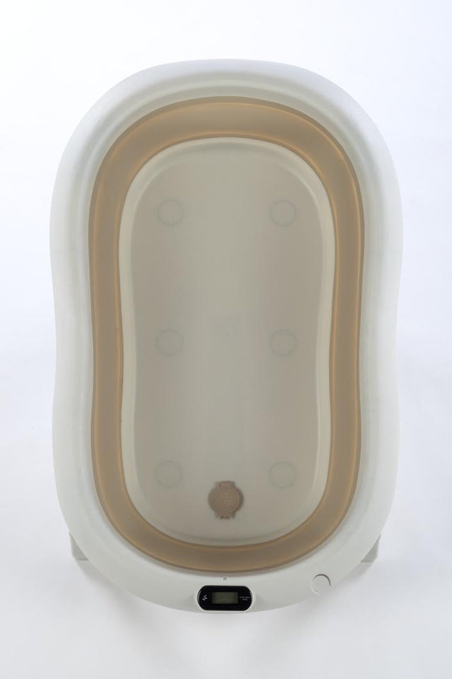 Sklopiva kadica s podlogom i termometrom beige