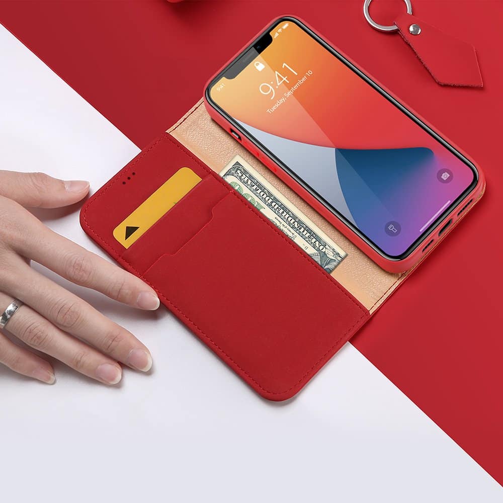 DUX DUCIS Wish Bookcase futrola od prave kože za iPhone 12 Pro Max