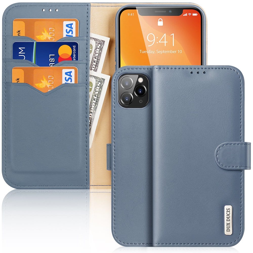 Dux Ducis Hivo preklopna futrola od prave kože za Iphone 11 Pro Max plava