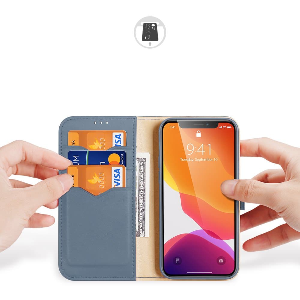 Dux Ducis Hivo preklopna futrola od prave kože za Iphone 11 Pro Max plava