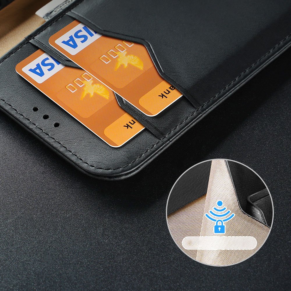 Dux Ducis Hivo bookcase torbica od prave kože za iPhone 13 Pro