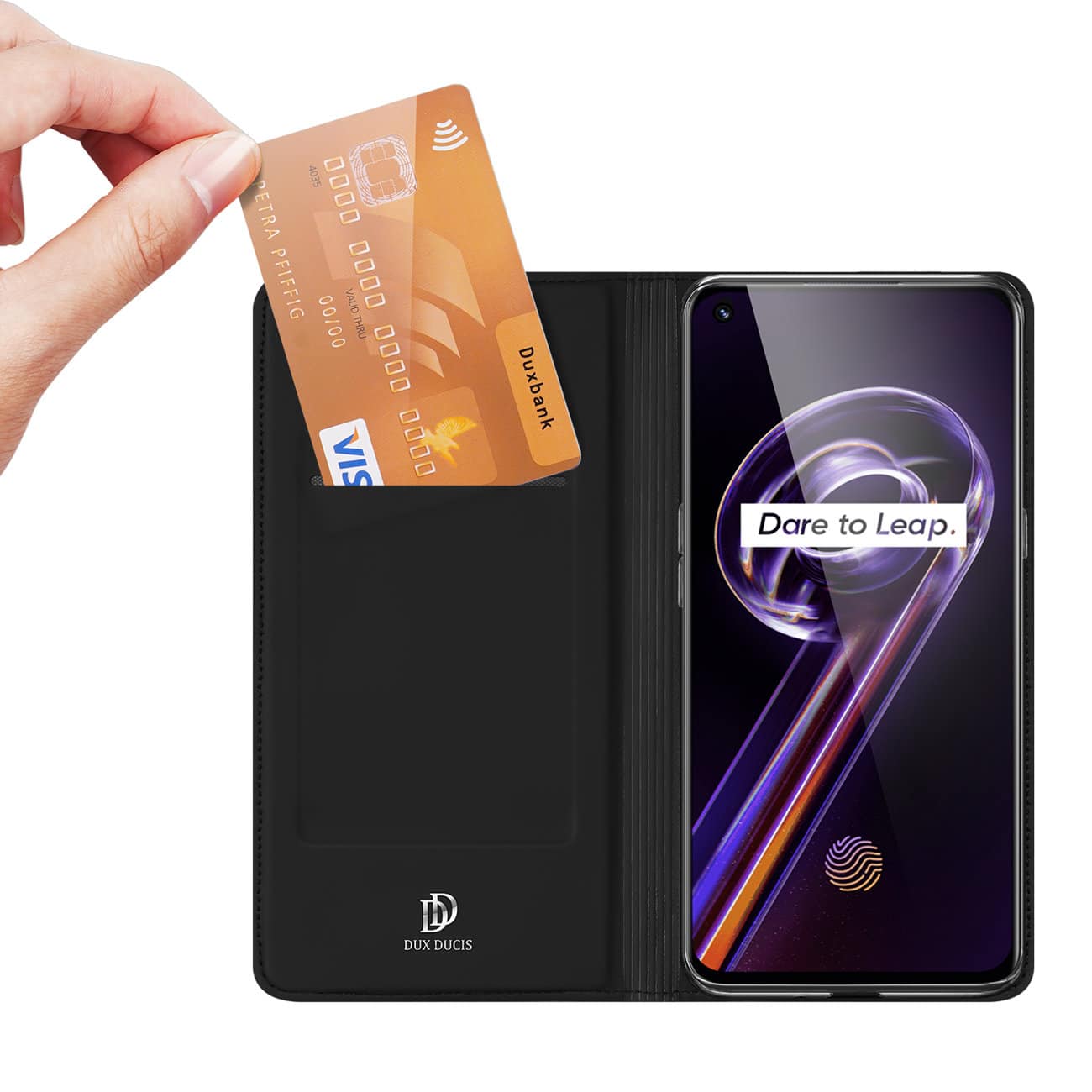 DUX DUCIS SKIN PRO PREKLOPNA FUTROLA ZA REALME 9 PRO PLUS/9 4G CRNA