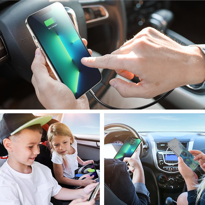 JoyRoom - Punjač za automobil (JR-CL03) - Produžetak priključaka- 5x USB- 6.2 A -150 cm - crni