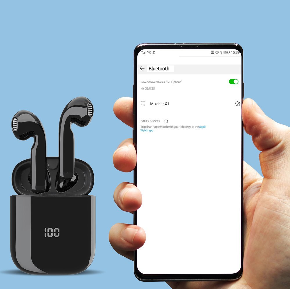 Mixcder bežične Bluetooth V 5.1 TWS slušalice crne