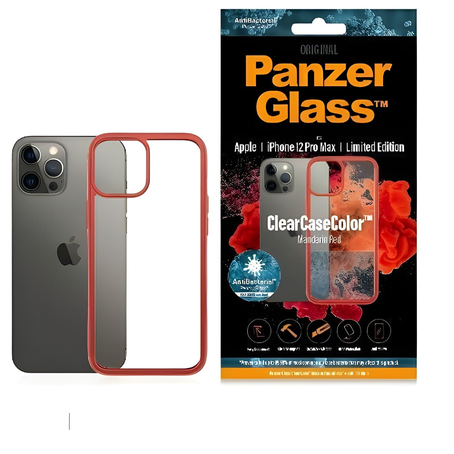 PanzerGlass ClearcaseColor futrola za Apple iPhone 12 Pro Max - Narančasta KP19750