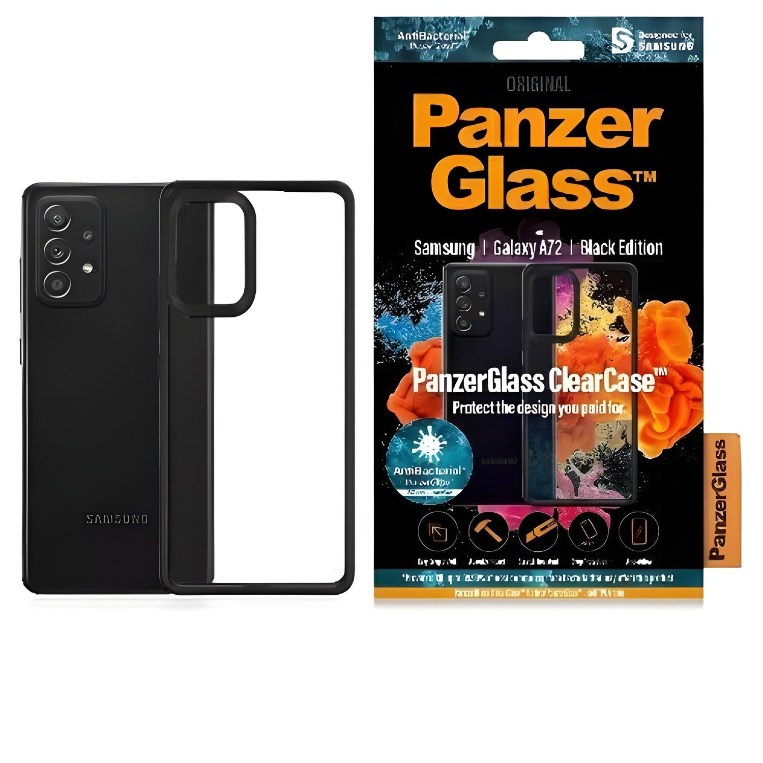 PanzerGlass Clearcase futrola za Samsung Galaxy A72 5G - Crna KP19727