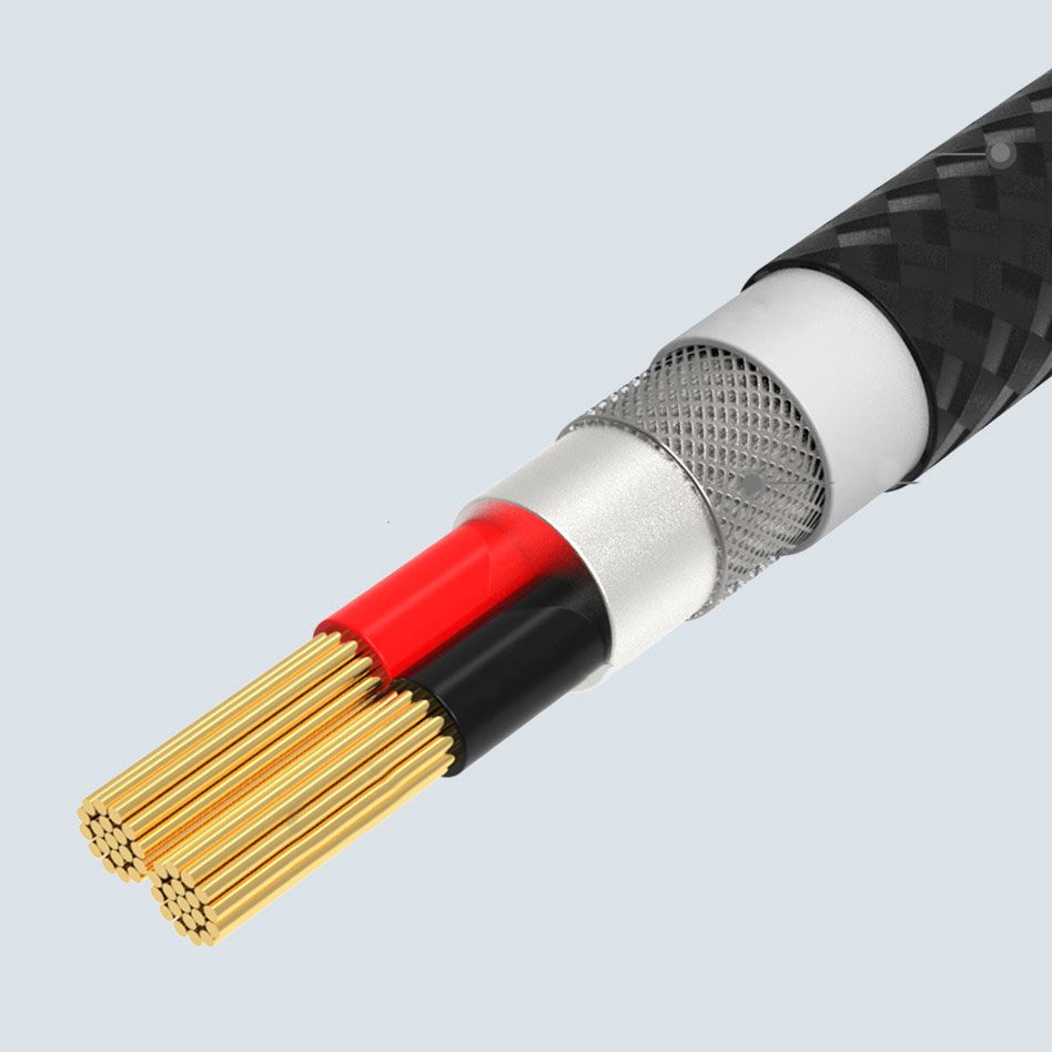 Remax Gition 3u1 pleteni USB-mikro USB / Lightning / USB-C kabel 2,8A 1,15M crni