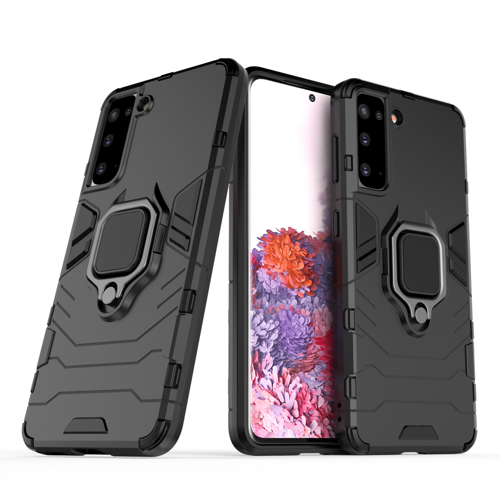 Ring Armour Case Kickstand čvrsta maska za Samsung Galaxy S21 5G crna