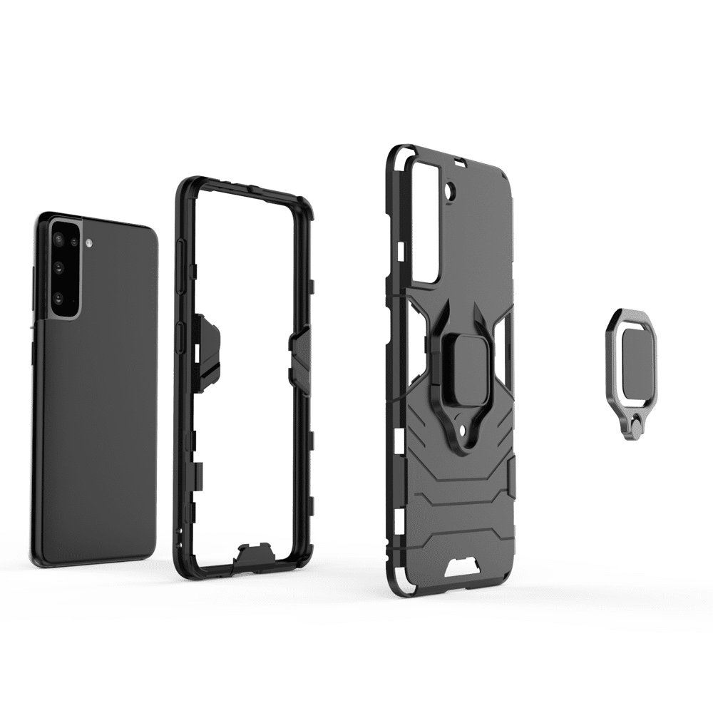 Ring Armour Case Kickstand čvrsta maska za Samsung Galaxy S21 5G crna