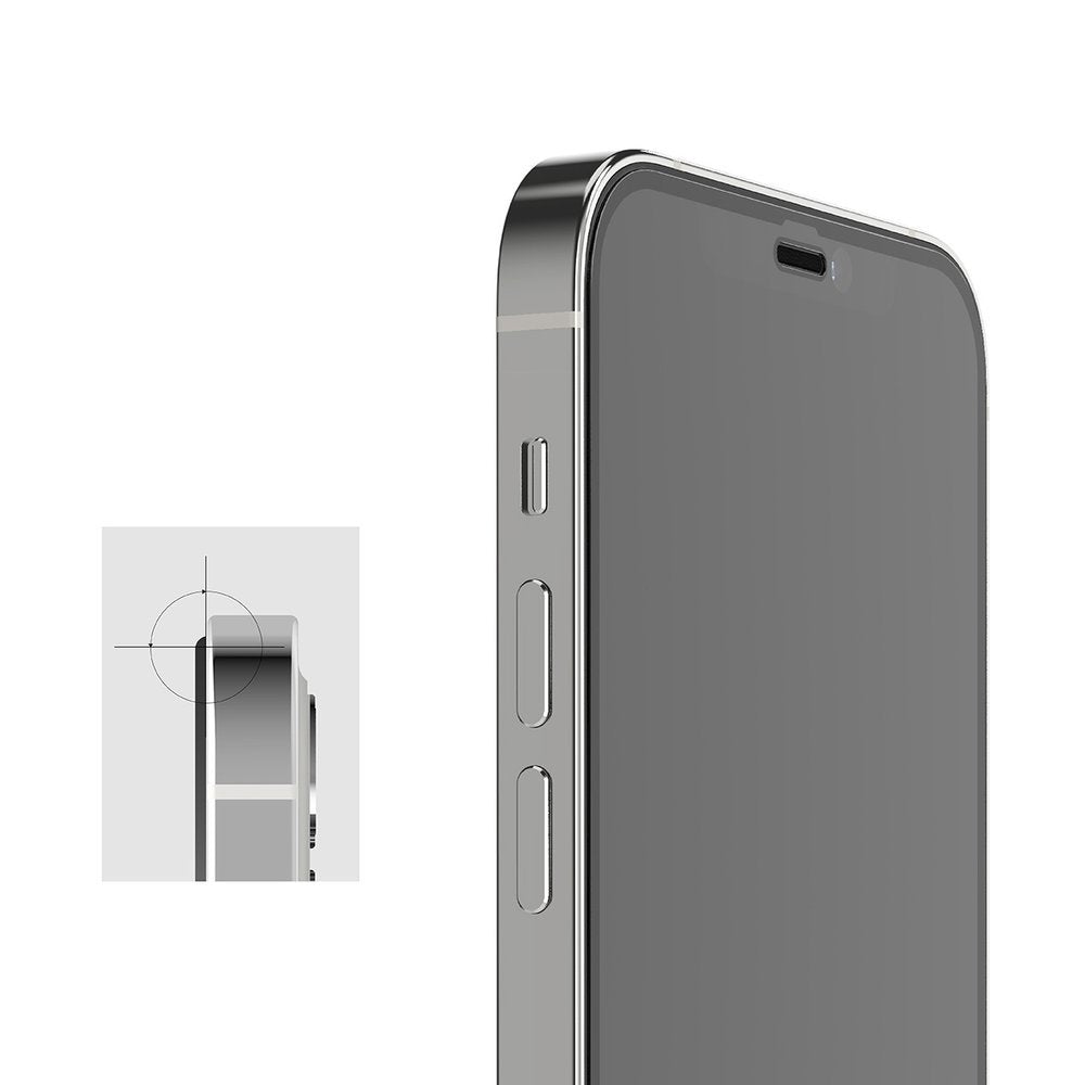 Ringke Invisible Defender ID kaljeno staklo s okvirom za iPhone 12 Pro Max