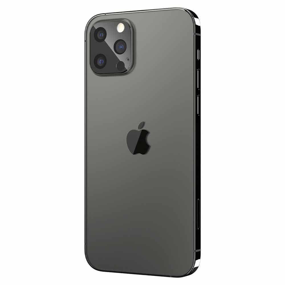 SPIGEN OPTIK.TR KALJENO STAKLO SET 2 KOM ZA KAMERU IPHONE 12 PRO MAX CRNO