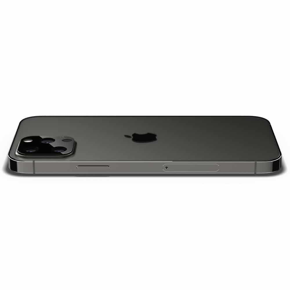 SPIGEN OPTIK.TR KALJENO STAKLO SET 2 KOM ZA KAMERU IPHONE 12 PRO MAX CRNO