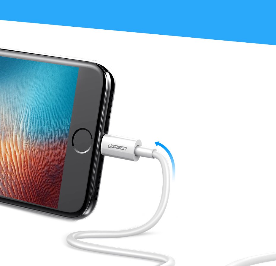 UGREEN USB A- MFI Apple Lightning kabel 1m