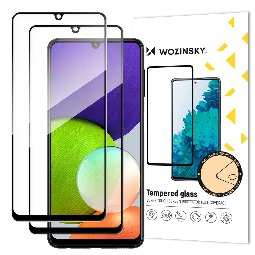 Wozinsky 2 x kaljeno staklo puna pokrivenost s okvirom za Samsung Galaxy A22 5G