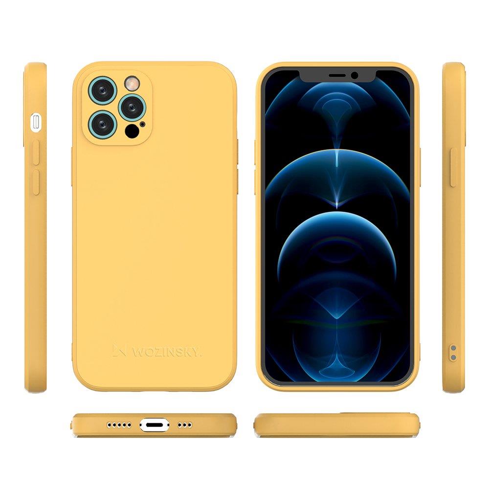 Wozinsky Color Case silikonska fleksibilna izdržljiva futrola za iPhone 12 Pro žuta