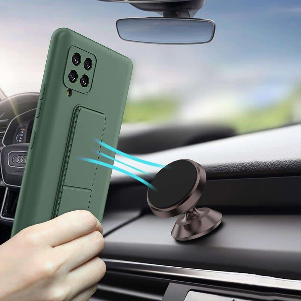 Wozinsky Kickstand Case fleksibilna silikonska maska sa postoljem Samsung Galaxy A42 5G mint