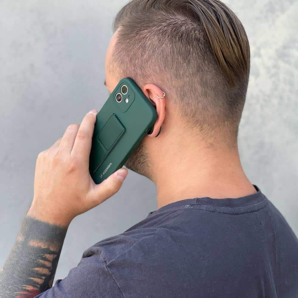 Wozinsky Kickstand Case fleksibilna silikonska maska sa postoljem Samsung Galaxy A42 5G mint