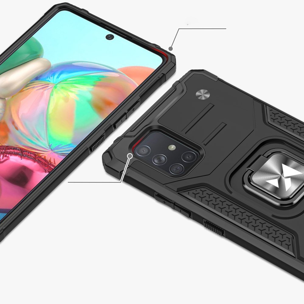 Wozinsky Ring Armor maska s funkcijom postolja i držačem za Samsung Galaxy A71 5G