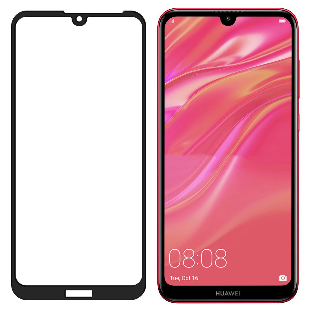 Kaljeno staklo zaštitnik zaslona s okvirom za Huawei Y5 2019/ Honor 8S