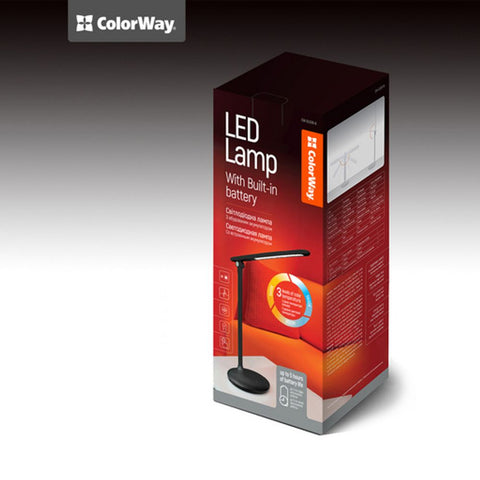 LED Stolna Lampa ColorWay s Ugrađenom Baterijom - Crna