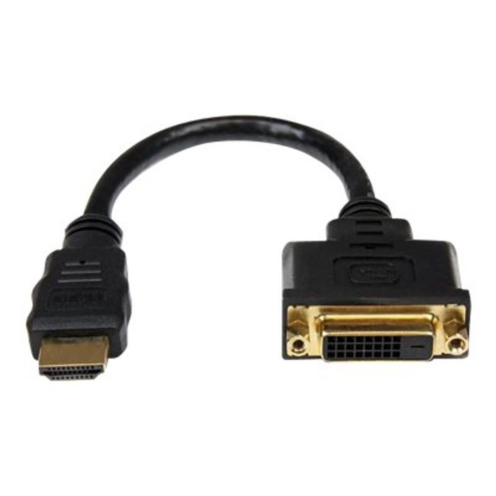 StarTech.com HDDVIMF8IN prilagodnik za video kabel 0,2 m HDMI DVI-D Crno