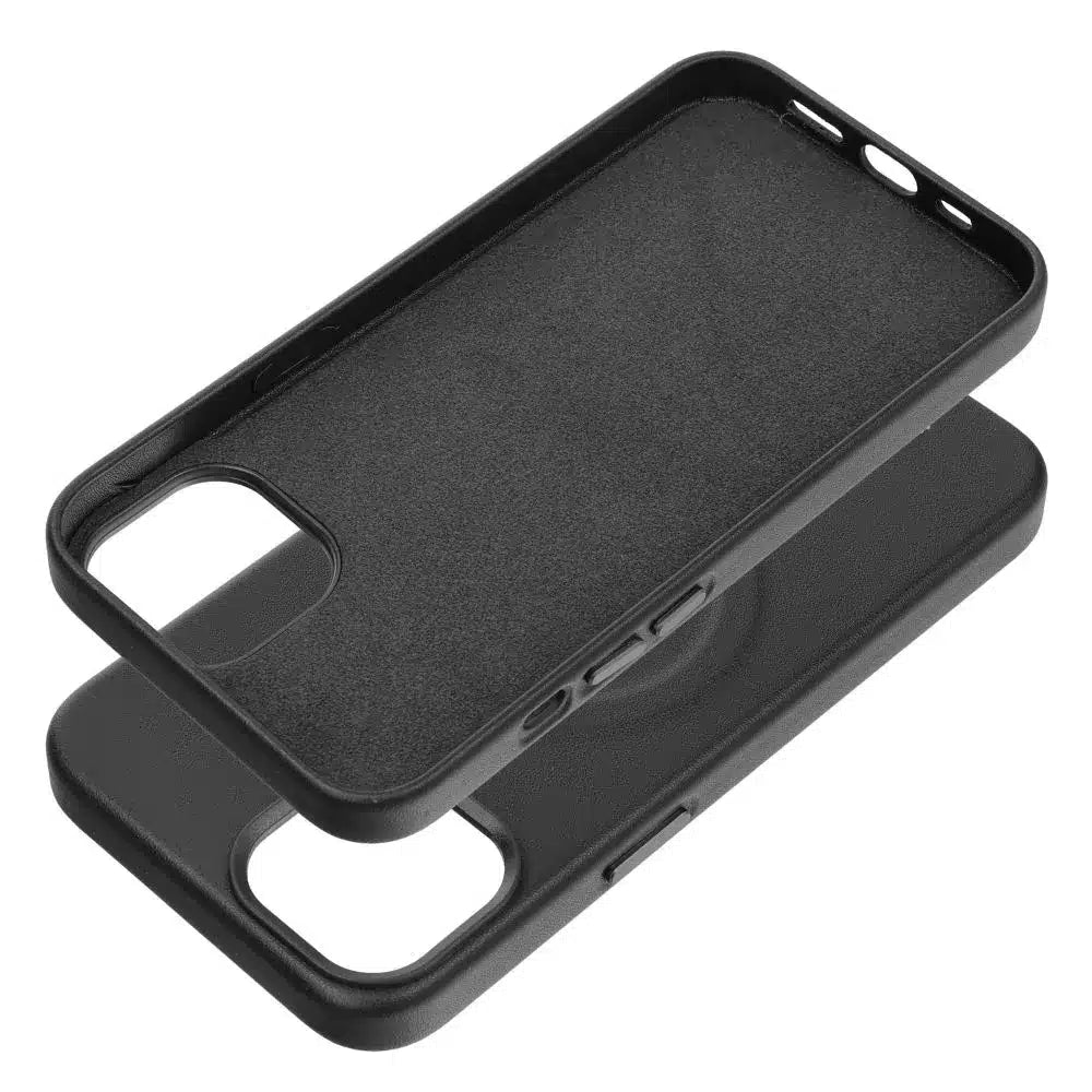 Roar kožna Mag Case maska kompatibilna s MagSafeom – za iPhone 14 Plus crna
