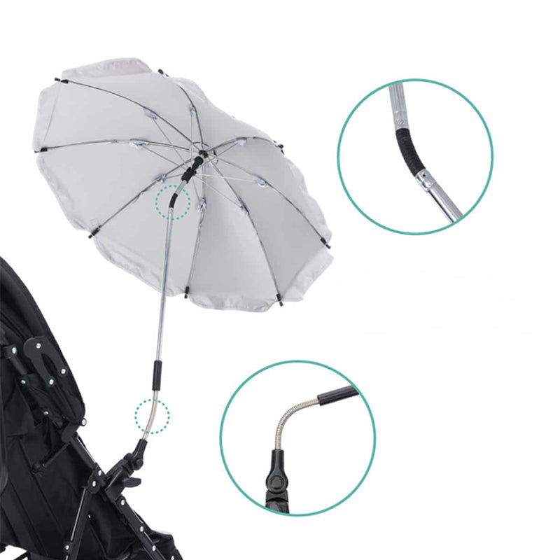 Fillikid suncobran Easy Fit, sivi