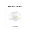 Folija balon oblak, Balon folija na oblak 51x35.5cm
