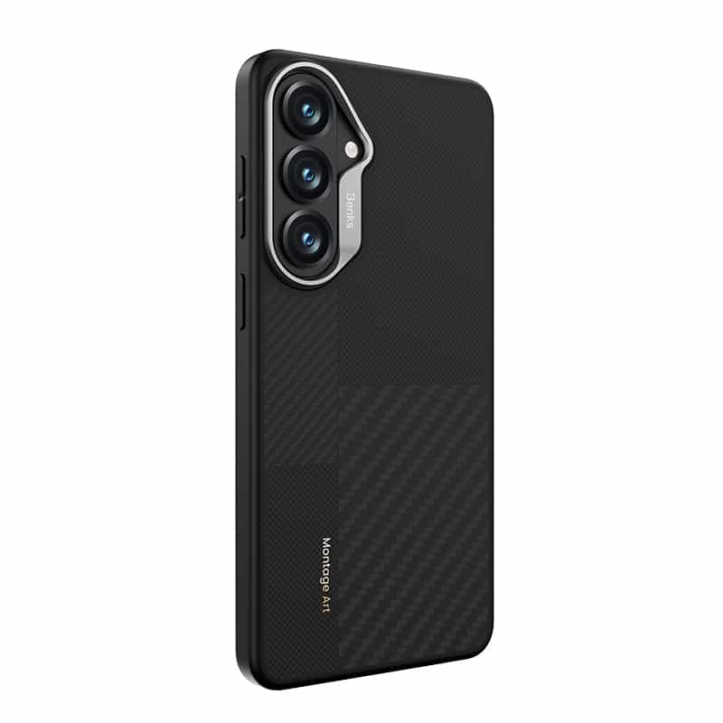 Benks Montage Magnetic Armor Pro Kevlar maska ​​s metalnim okvirom za Samsung Galaxy S26 crna