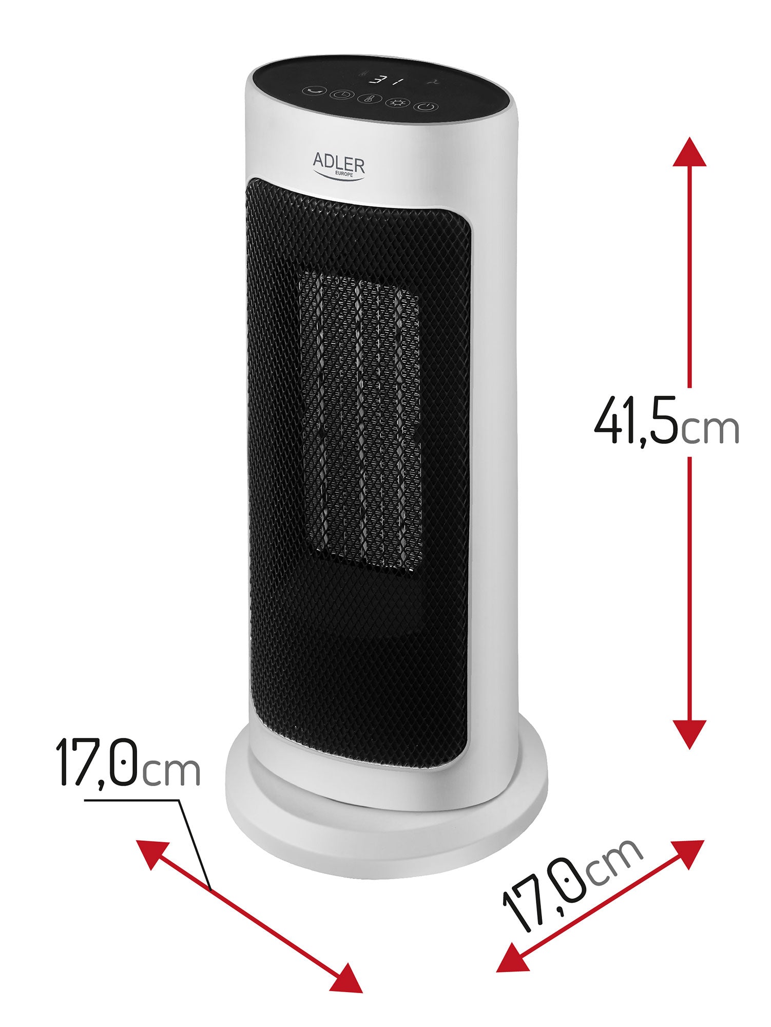Električna grijalica toranj sa keramičkim grijačem, LED + timer, AD 7738
